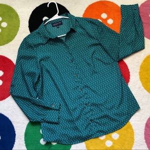 Jones New York Button Down blouse Penguin Print